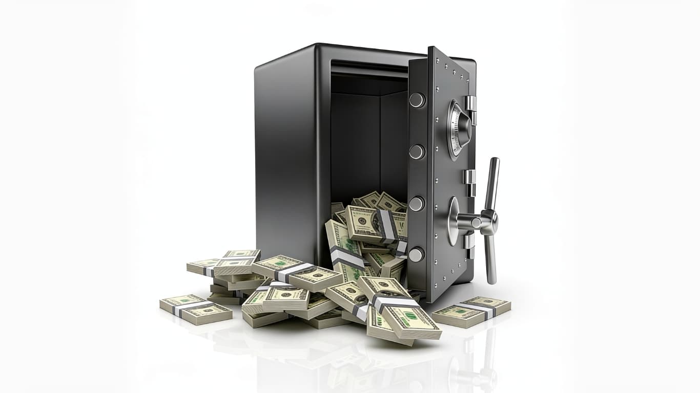 Open safe with stacks of cash, illustrating the changed meaning of private wealth privacy.